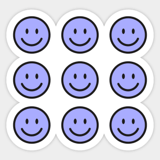 Blue emoji sticker pack Sticker